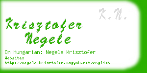 krisztofer negele business card